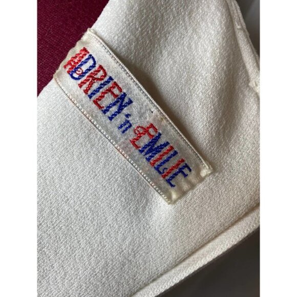 Dress Vintage 60s drop waist polka dot orange white - Picture 13 of 13